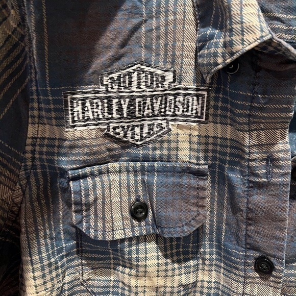 HarleyDavidson Tops Harley Davidson Motorcycles Flannel Button